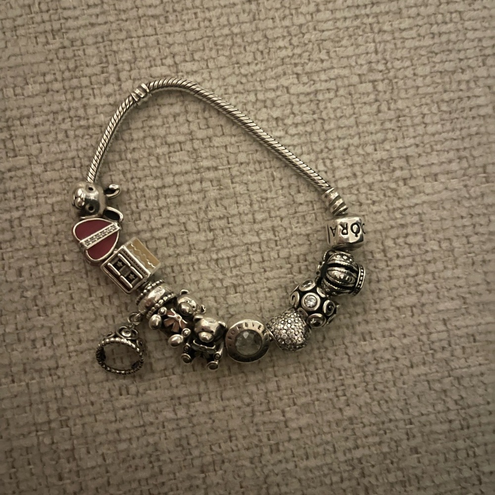 Elegant Silver Charm Bracelet